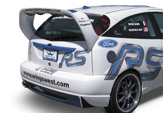 2000-2004 Ford Focus ZX3 WRC w Flares & Spoiler Style Wings West Wide Body Kit 7PC