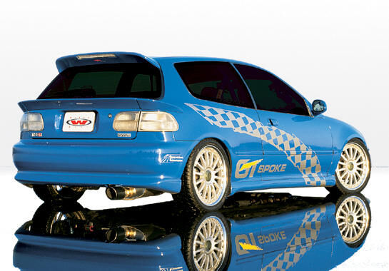 1992-1995 Honda Civic 3dr BigMouth w RS Style Wings West Body Kit