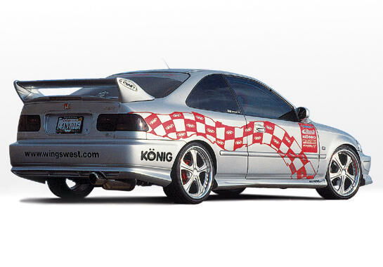 1996-1998 Honda Civic 2dr Aggressor Style Wings West Body Kit