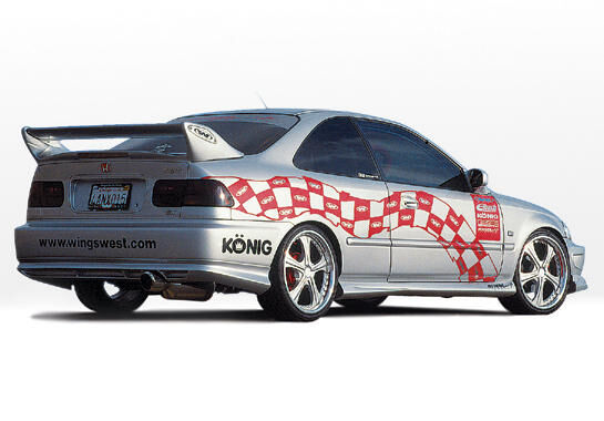 1996-1998 Honda Civic 4dr Aggressor Style Wings West Body Kit