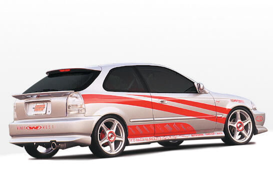 1996-1998 Honda Civic 3dr Aggressor Style Wings West Body Kit