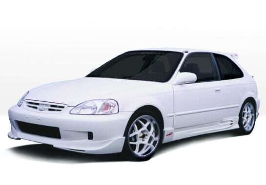 1999-2000 Honda Civic 3dr W Type Style Wings West Body Kit