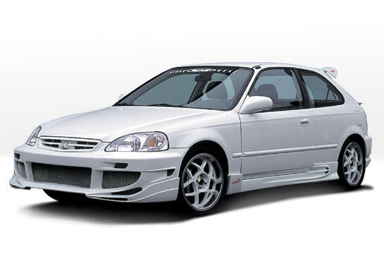 1999-2000 Honda Civic 3dr Avenger Style Wings West Body Kit - WW-890474