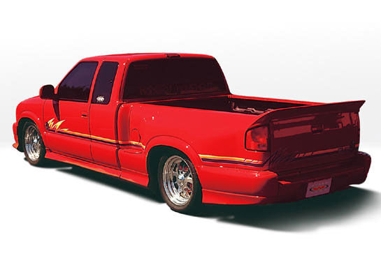 1994-1997 Chevy S10 & Sonoma Ext Cab Stepside 7pc Ground Effects Kit