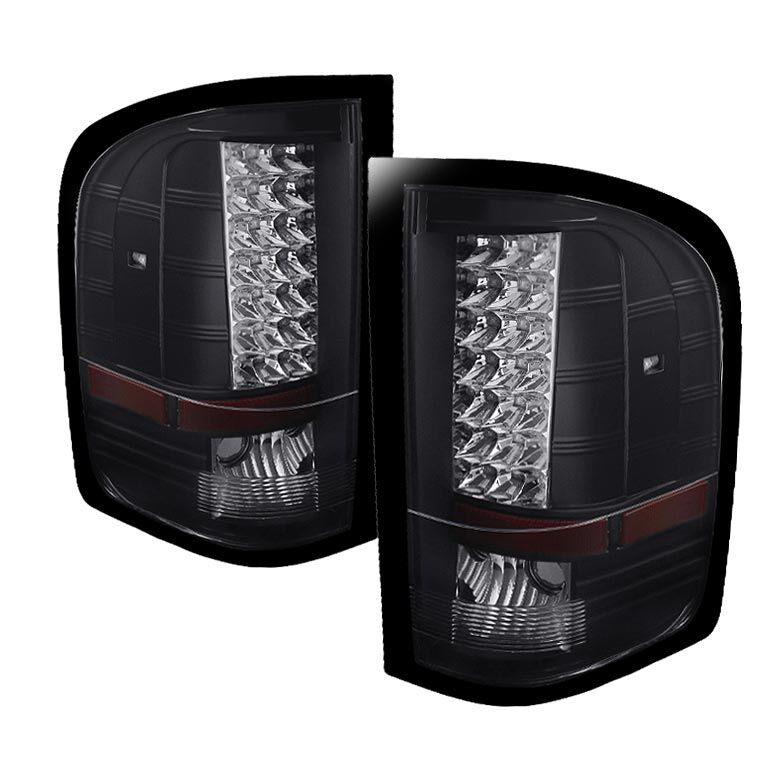 2007-2012 Chevy Silverado 1500/2500/3500 Black LED Tail Lights - ALT-JH-CS07-LED