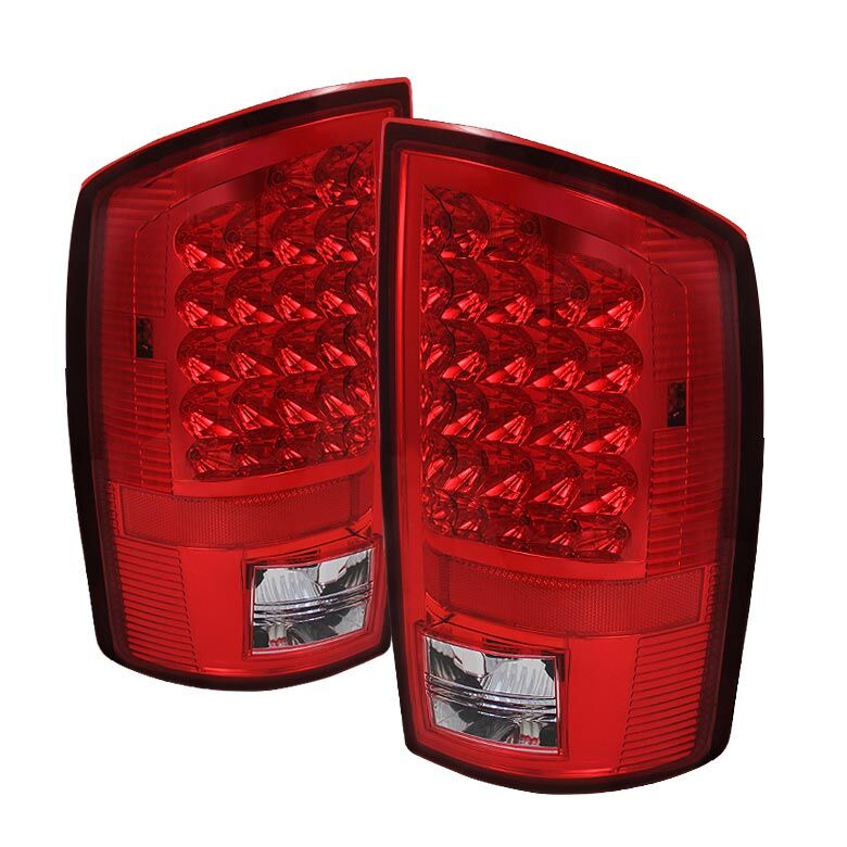 2002-2006 Dodge Ram 1500/2500/3500 Red/Clear LED Tail Lights - ALT-JH-DR02-LED-R