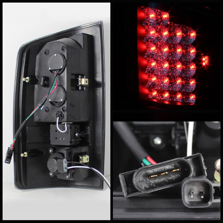 2007-2008 Dodge Ram 1500/2500/3500 Black LED Tail Lights
