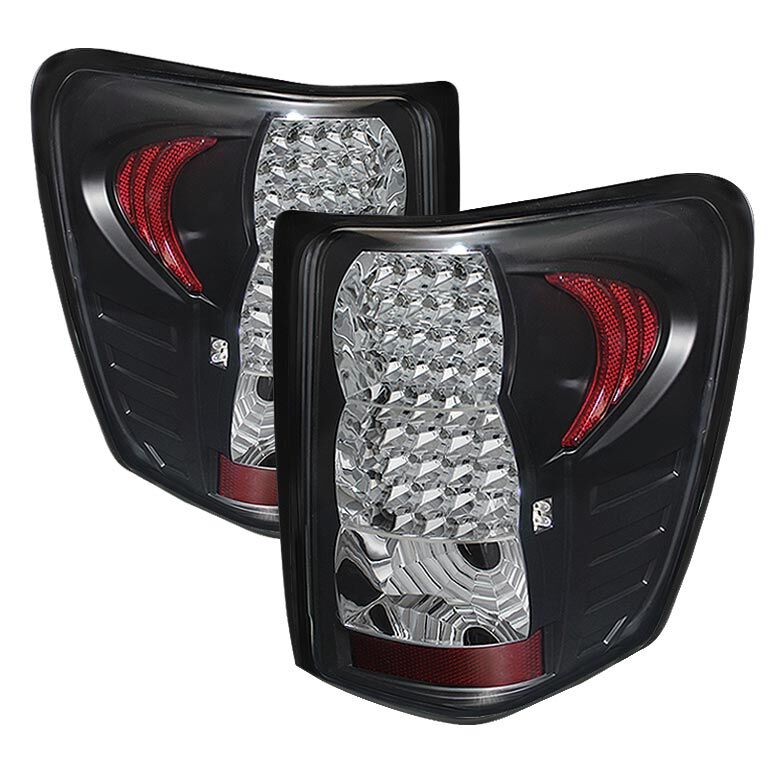 1999-2004 Jeep Grand Cherokee Black LED Tail Lights - ALT-JH-JGC99-LED-BK