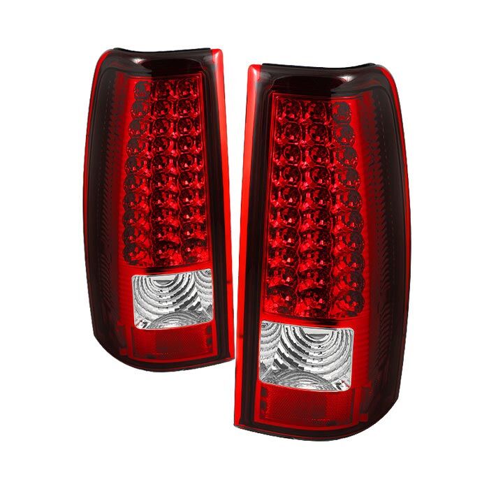2004-2006 GMC Sierra 1500/2500/3500 Fleetside Red/Clear LED Tail Lights - ALT-ON