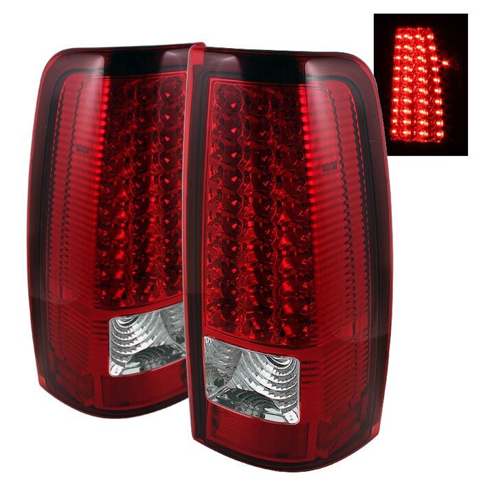 1999-2003 GMC Sierra 1500/2500/3500 Red/Clear LED Tail Lights - ALT-ON-CS99-LED-