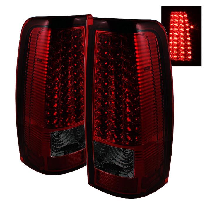 1999-2003 GMC Sierra 1500/2500/3500 Red/Smoke LED Tail Lights - ALT-ON-CS99-LED-