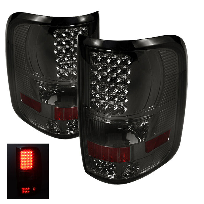 2004-2008 Ford F150 Styleside Smoke LED Tail Lights - ALT-ON-FF15004-LED-SM