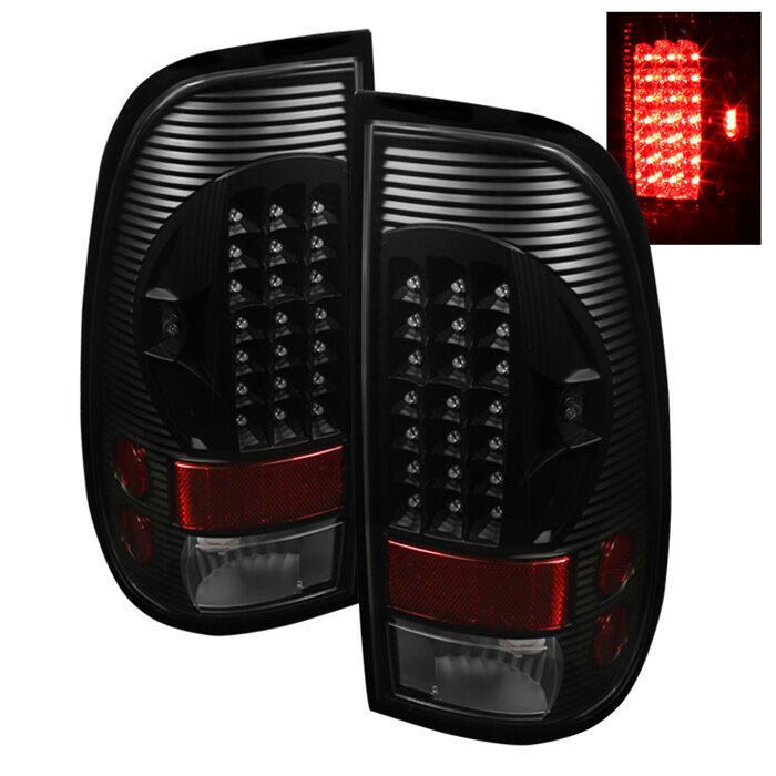 1999-2007 Ford F250/F350 Super Duty Black LED Tail Lights - ALT-ON-FF15097-LED-B