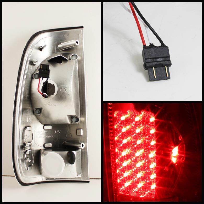 1999-2007 Ford F250/F350 Super Duty Red/Smoke LED Tail Lights