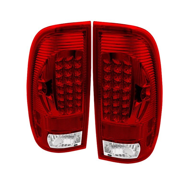 1999-2007 Ford F250/F350 Super Duty Red/Smoke LED Tail Lights - ALT-ON-FF15097-L