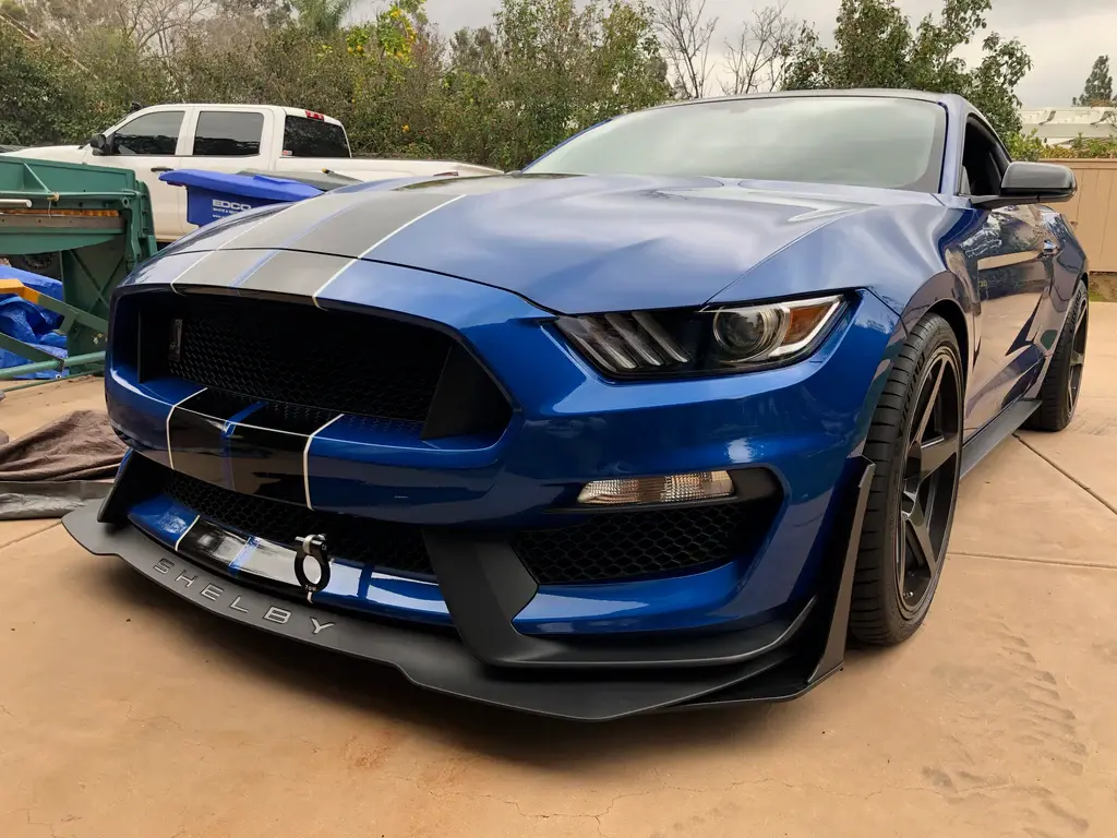 2016-2020 Ford Mustang GT350R GT500-Style Front Splitter Winglet & Fender Extensions