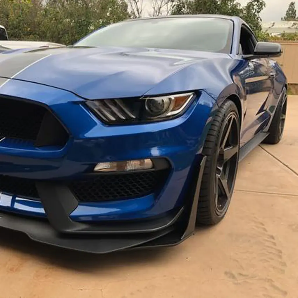 2016-2020 Ford Mustang GT350R GT500-Style Front Splitter Winglet & Fender Extensions