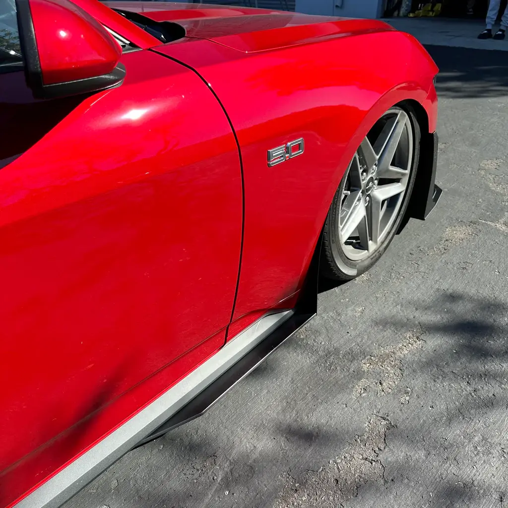 2018-2023 Ford Mustang GT w/ Performance Pack GT500-Style with Rock Guards Side Skirt Extensions - 22159604