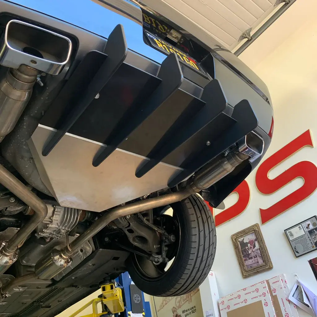 2011-2014 Dodge Challenger Rear Diffuser Black Powder Coated