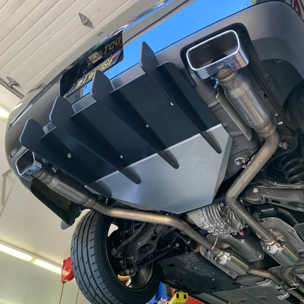 2011-2014 Dodge Challenger Rear Diffuser Black Powder Coated