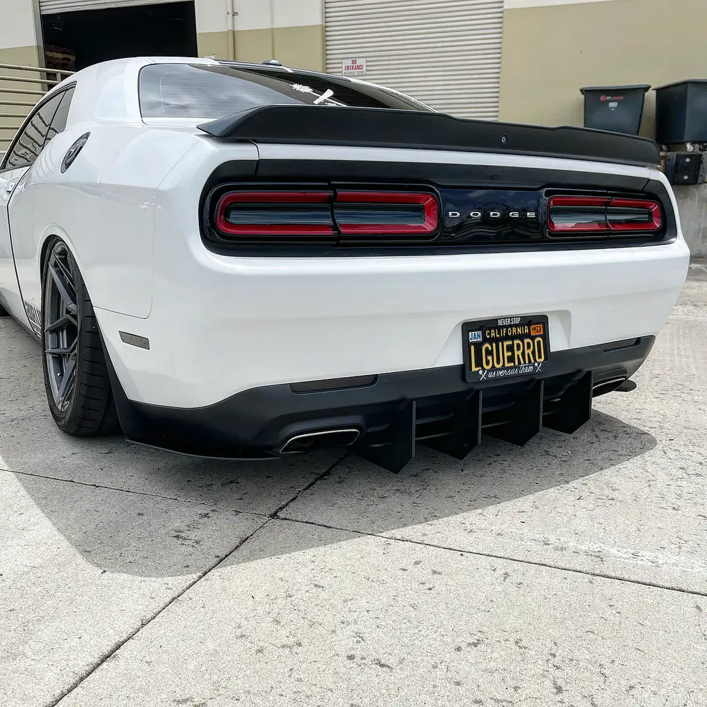 2015-2023 Dodge Challenger Stealth Rear Diffuser Black Powder Coated Aluminum