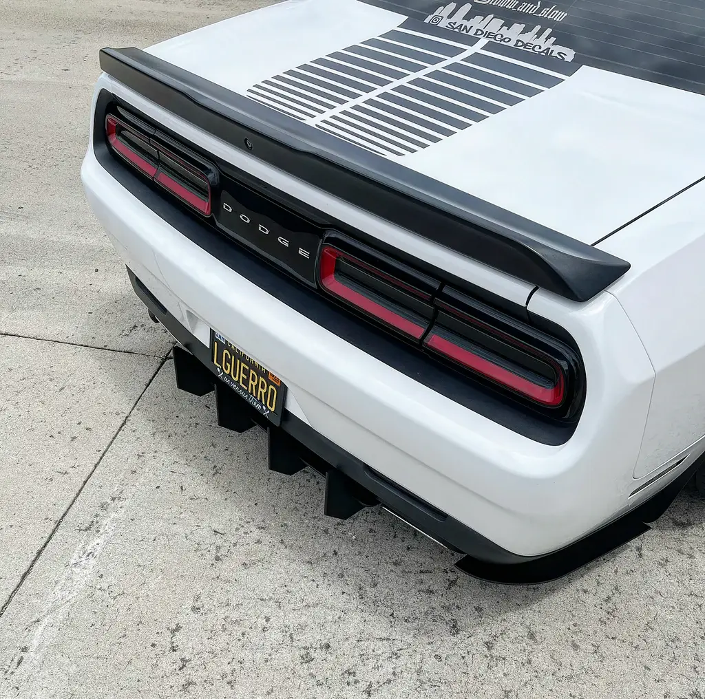 2015-2023 Dodge Challenger Stealth Rear Diffuser Black Powder Coated Aluminum