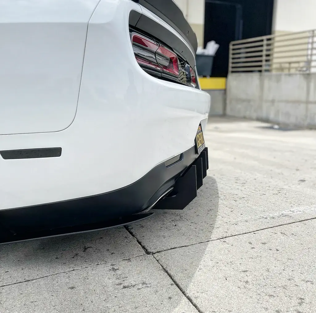 2015-2023 Dodge Challenger Stealth Rear Diffuser Black Powder Coated Aluminum
