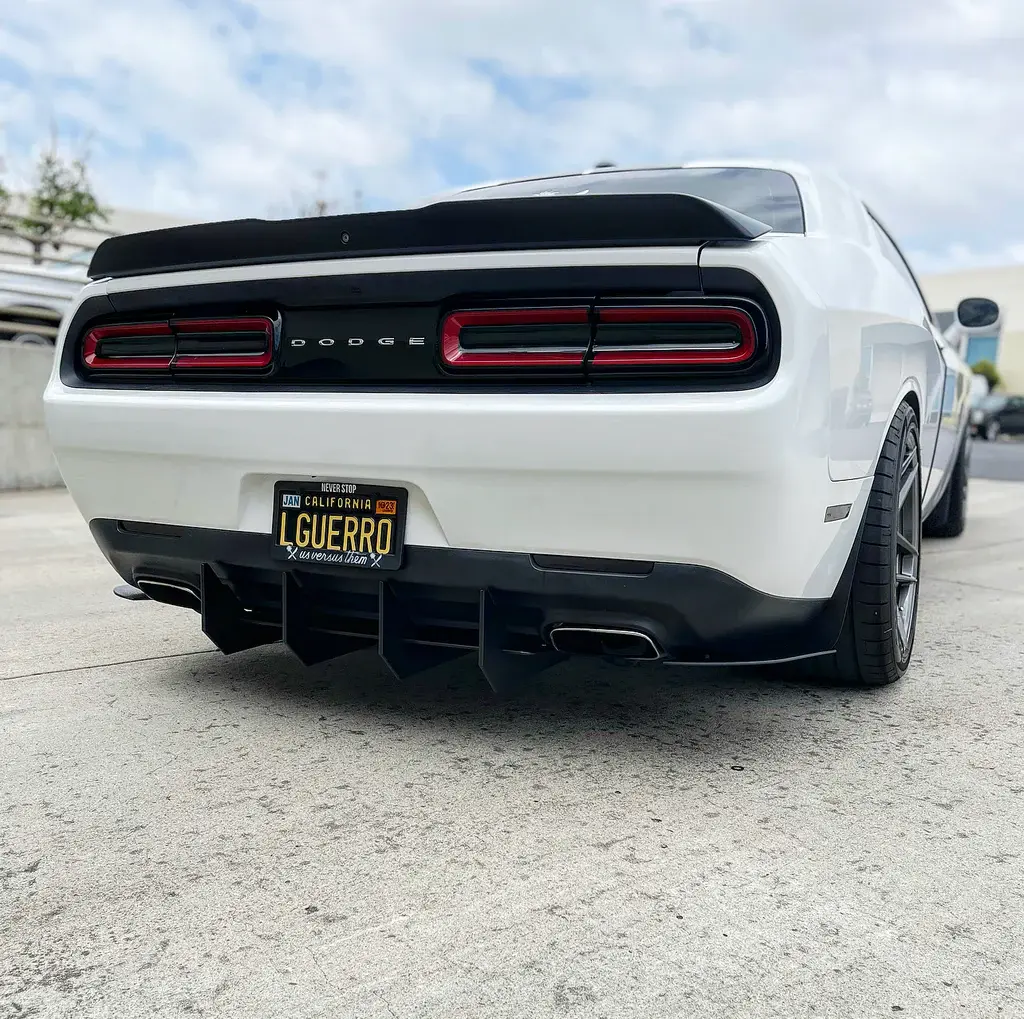 2015-2023 Dodge Challenger Stealth Rear Diffuser Black Powder Coated Aluminum