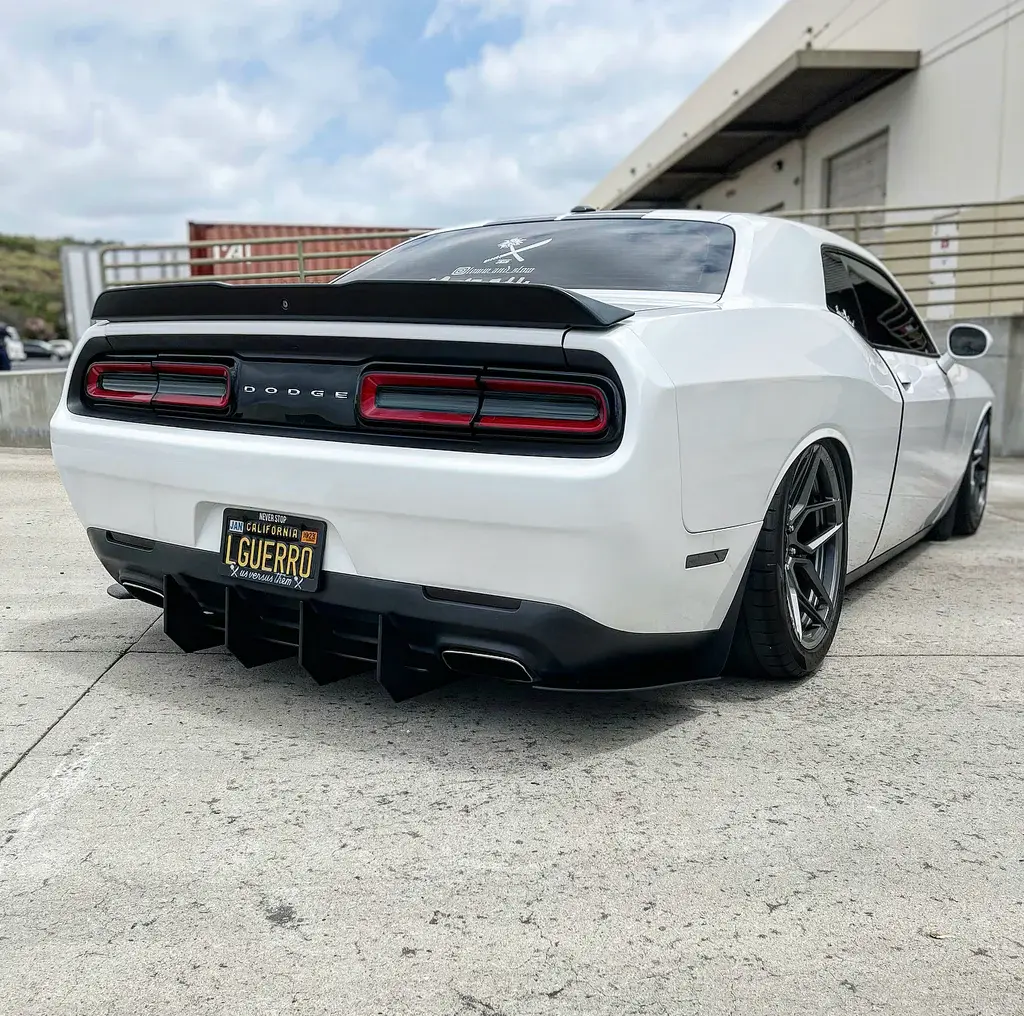 2015-2023 Dodge Challenger Stealth Rear Diffuser Black Powder Coated Aluminum - 23135101