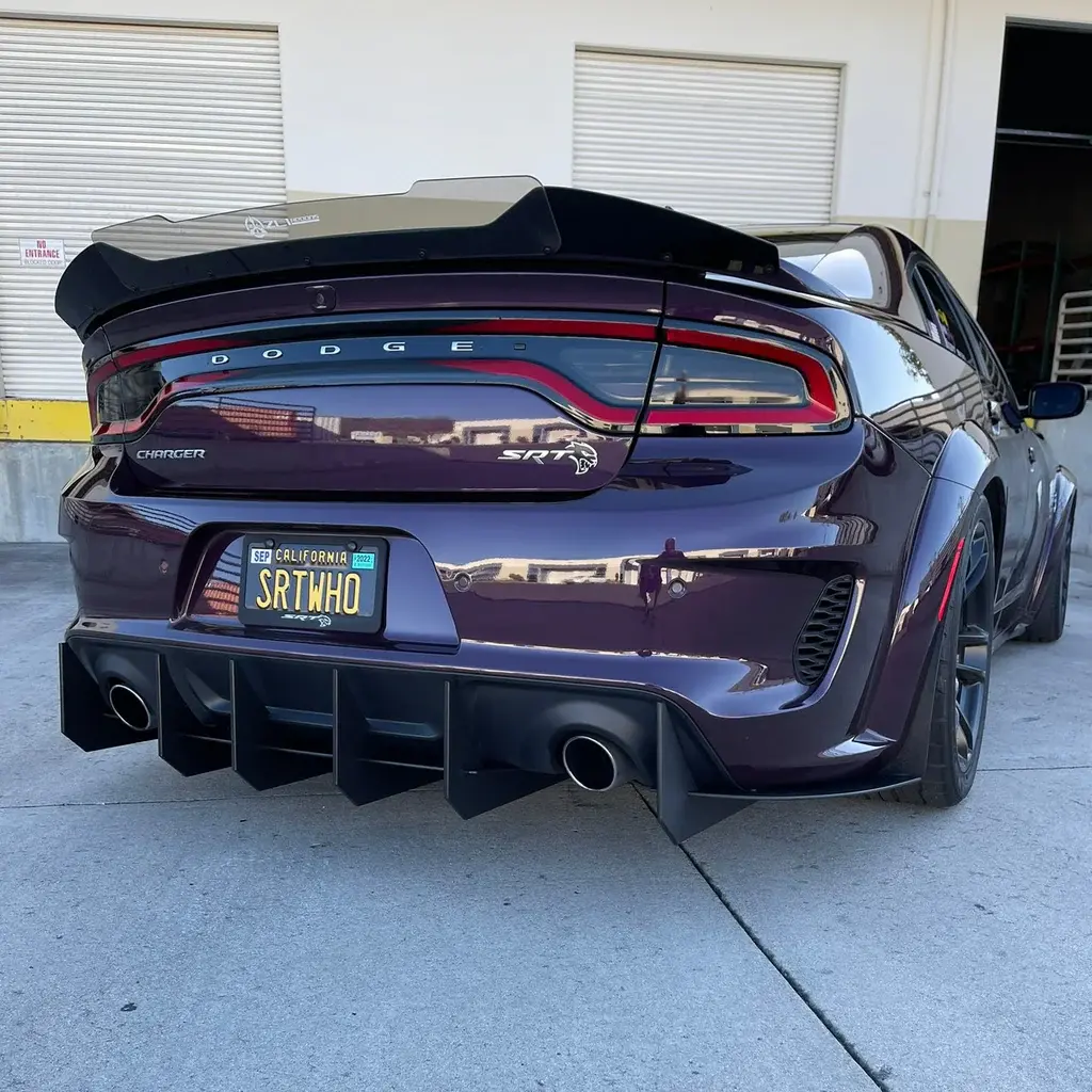 2020-2023 Dodge Charger Widebody Stealth Main Diffuser Center Only Black Powder Coated Threaded