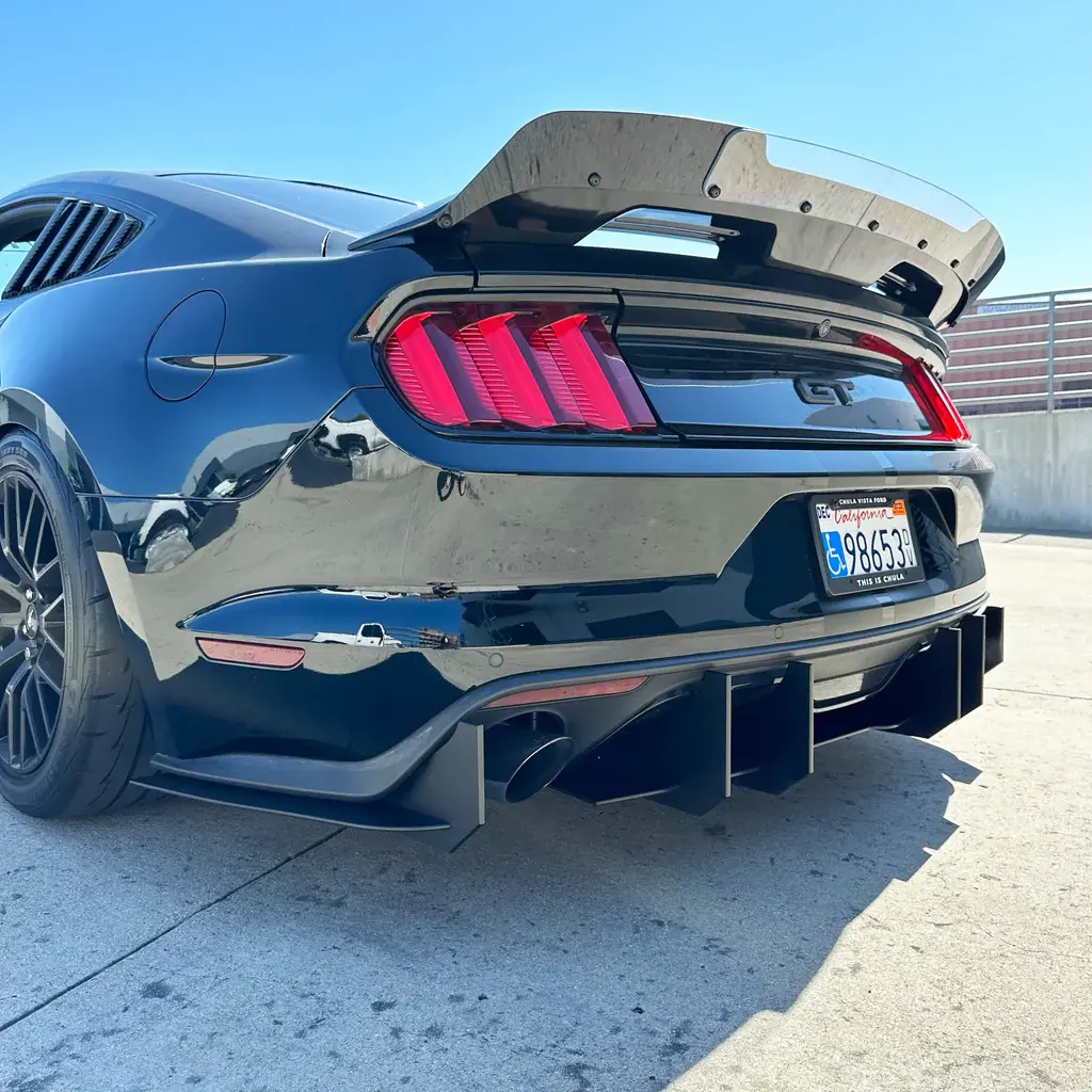 2015-2017 Ford Mustang Side Extensions (Two Side Pieces w/ Fins)