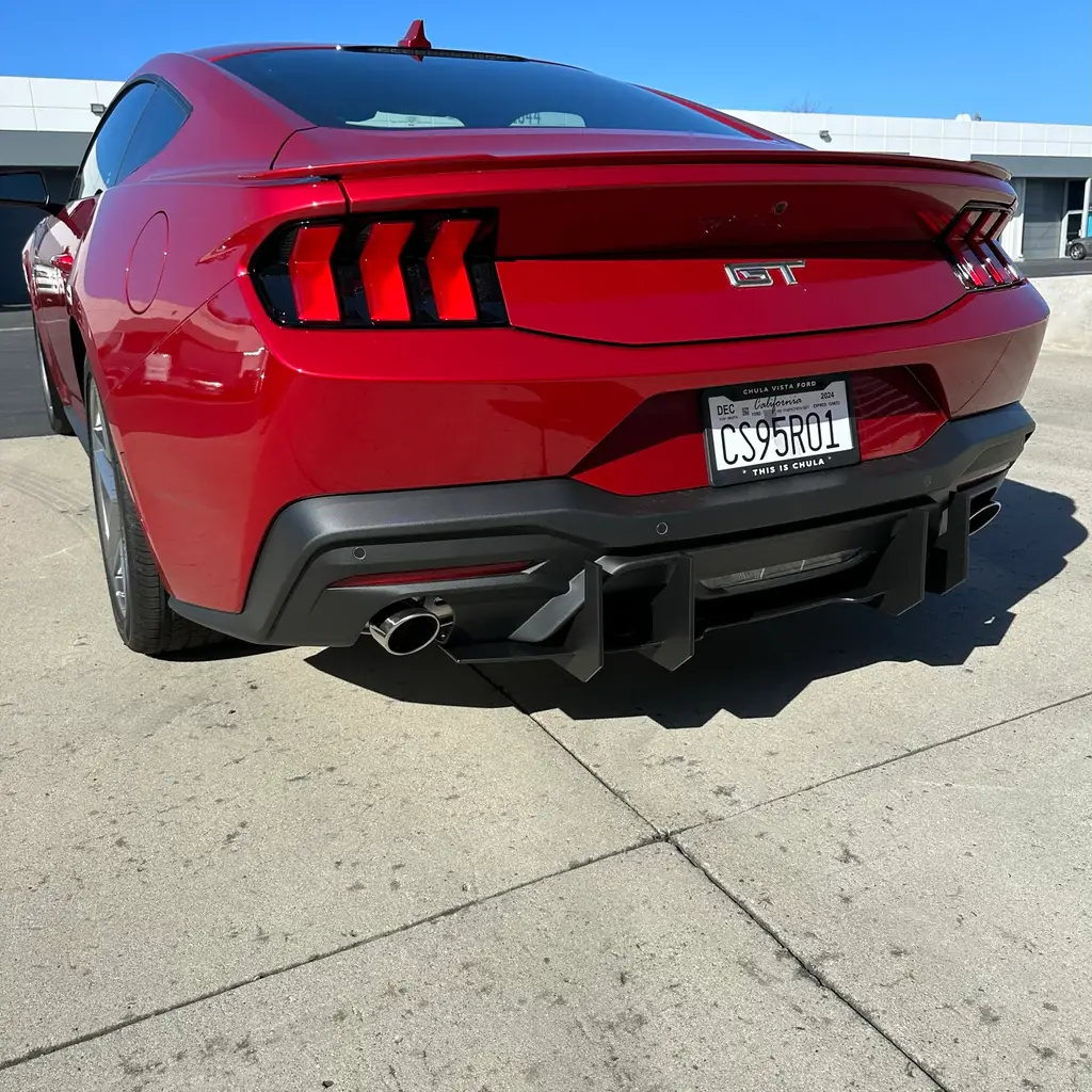 2024 Ford Mustang GT/EcoBoost Main Diffuser Center Only Black Powder Coated Aluminum - 23157201