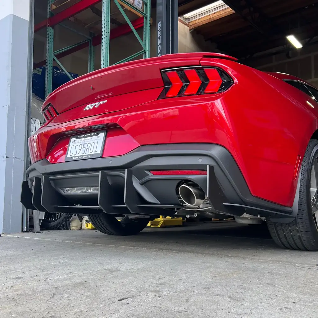 2024 Ford Mustang GT/EcoBoost Side Extensions (Two Side Pieces w/ Fins) - 23157012