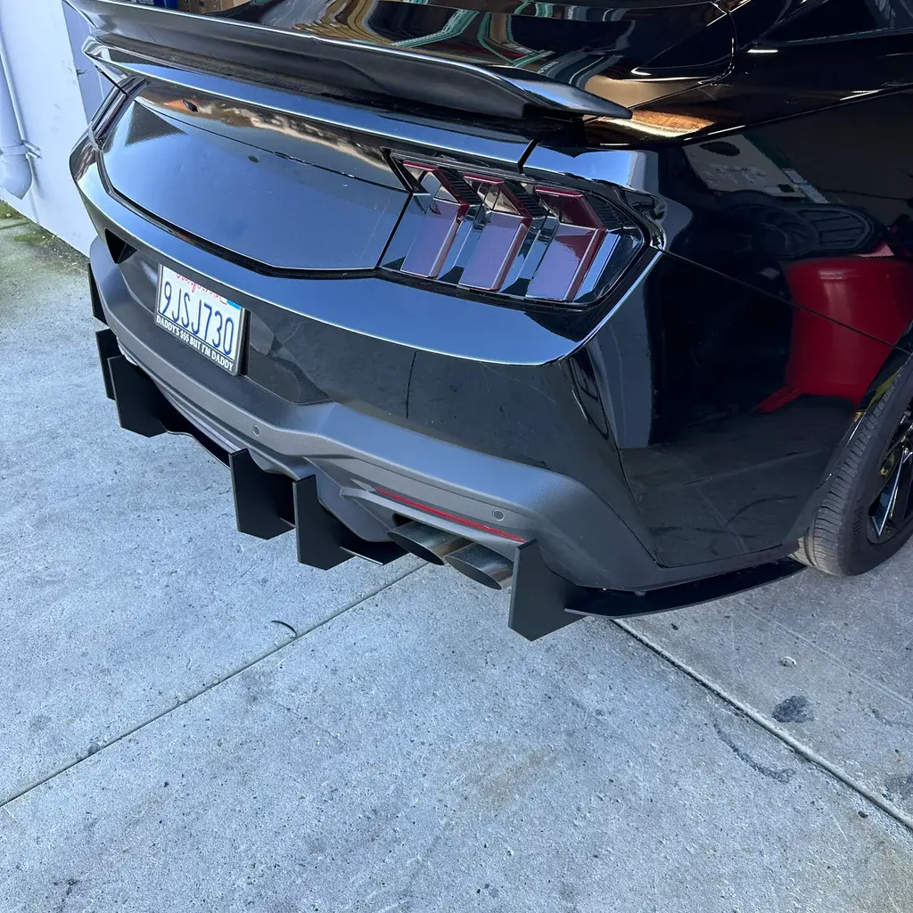 2024 Ford Mustang GT/EcoBoost/GT PP Full 3 Piece Diffuser Kit Standard Aluminum