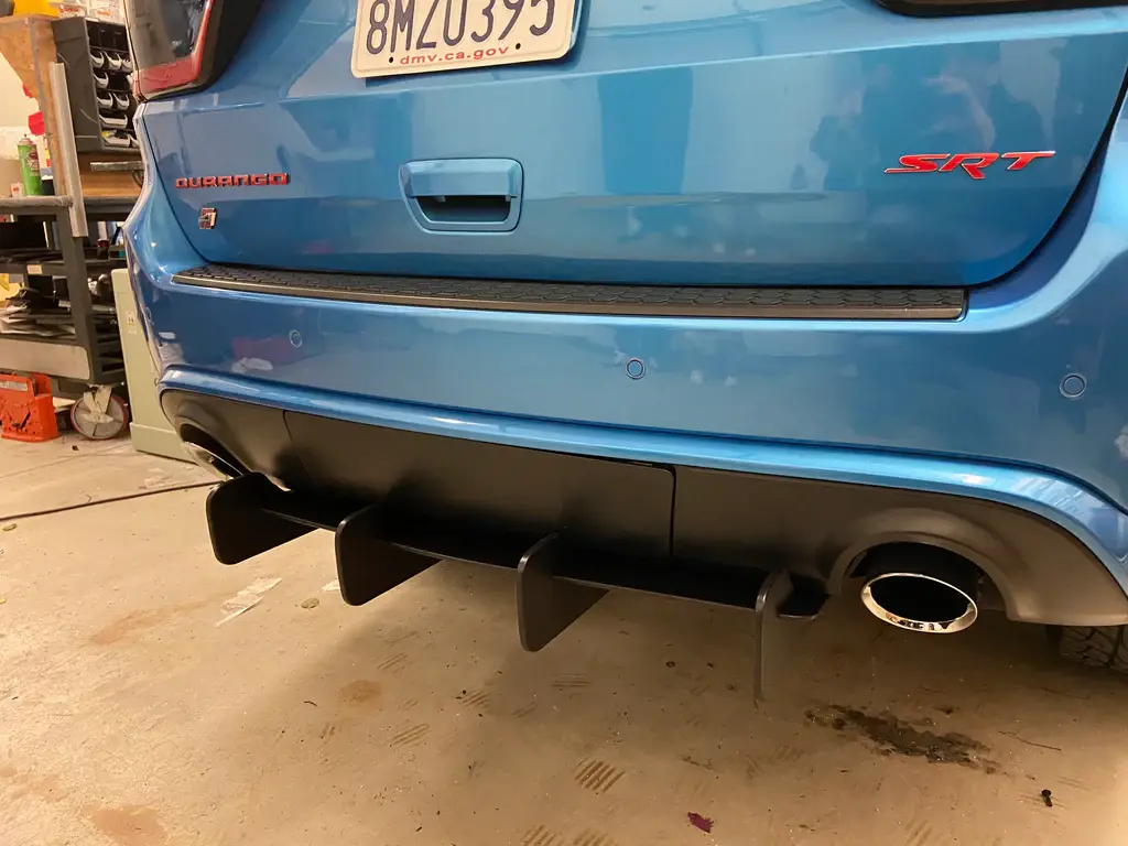 2018-2020 Dodge Durango SRT Rear Diffuser Black Powder Coated