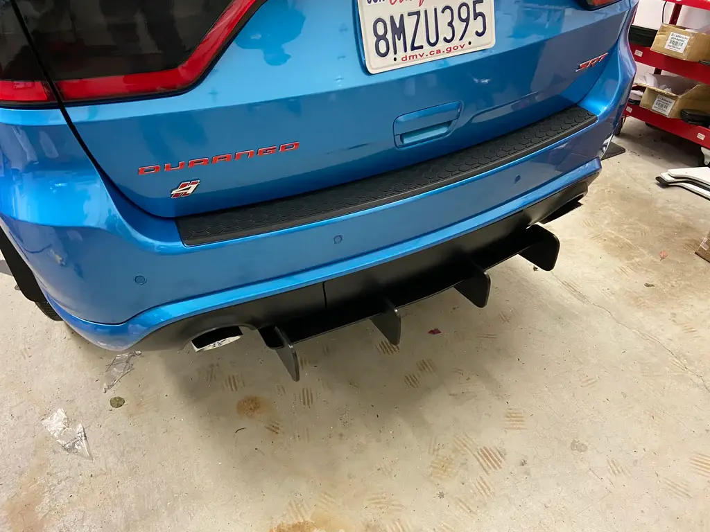 2018-2020 Dodge Durango SRT Rear Diffuser Black Powder Coated - 23220102