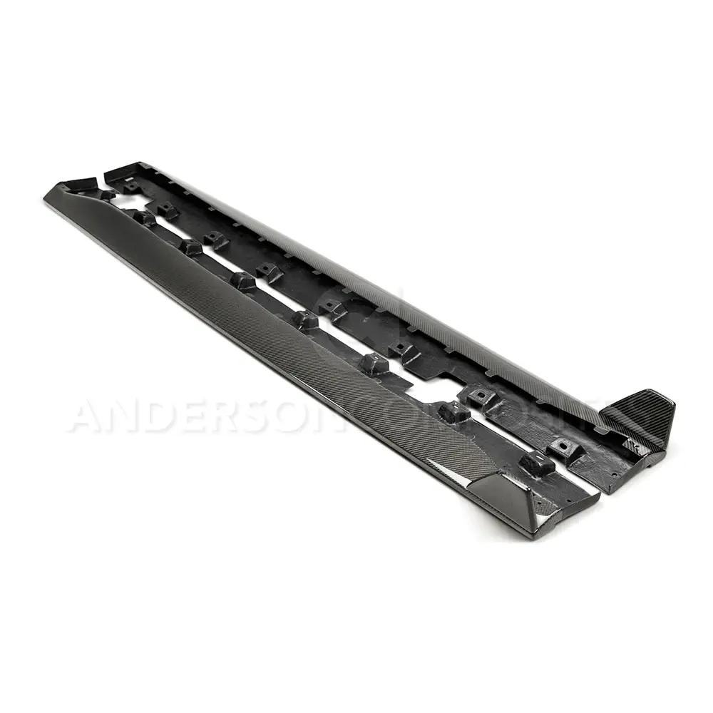 2015-2023 Ford Mustang GT350 Style Carbon Fiber Side Splitters by Anderson Composites