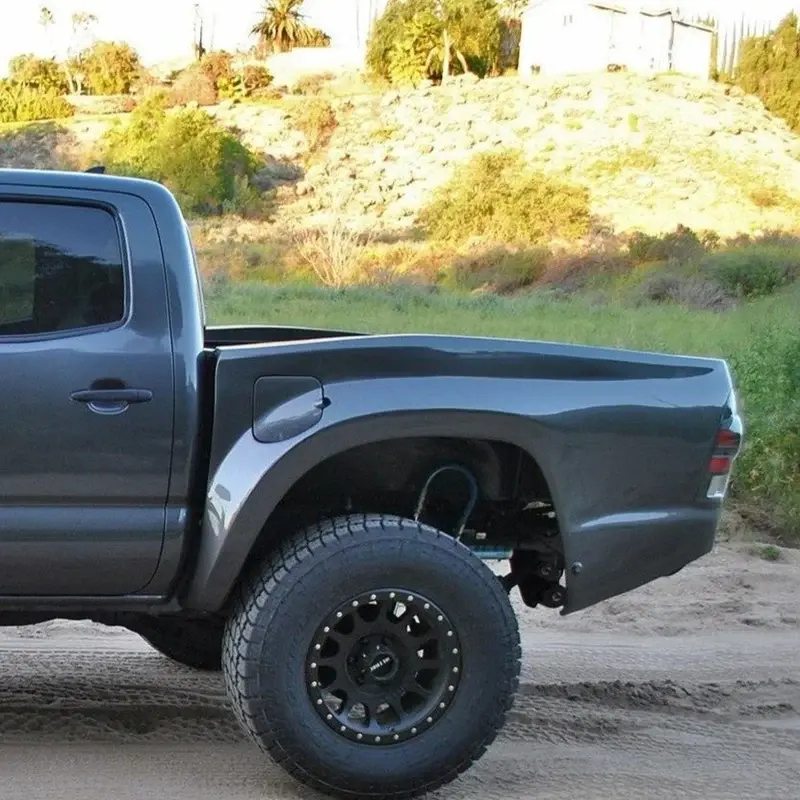 2005-2015 Toyota Tacoma BedSides Rear Fenders Wide-Body 4.5" Flare 3" Rise 2" Bubble for Mini Bed - Pair - AFC-123