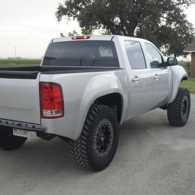 2007-2013 GMC Sierra BedSides Rear Fenders Wide-Body 4.5" Flare 2" Rise for 5.5' Bed - Pair