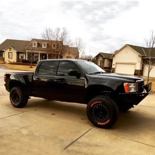 2007-2013 GMC Sierra BedSides Rear Fenders Wide-Body 4.5" Flare 2" Rise for 5.5' Bed - Pair - AFC-125