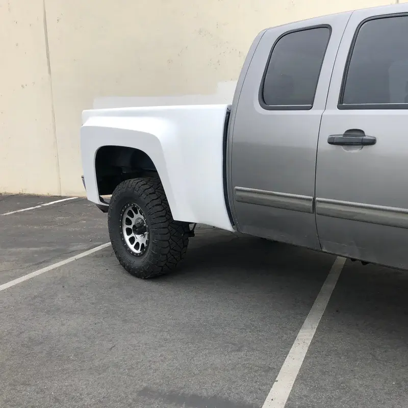 2007-2013 Chevrolet Silverado BedSides Rear Fenders Wide-Body 4.5" Flare 2" Rise for 6.5' Bed - Pair
