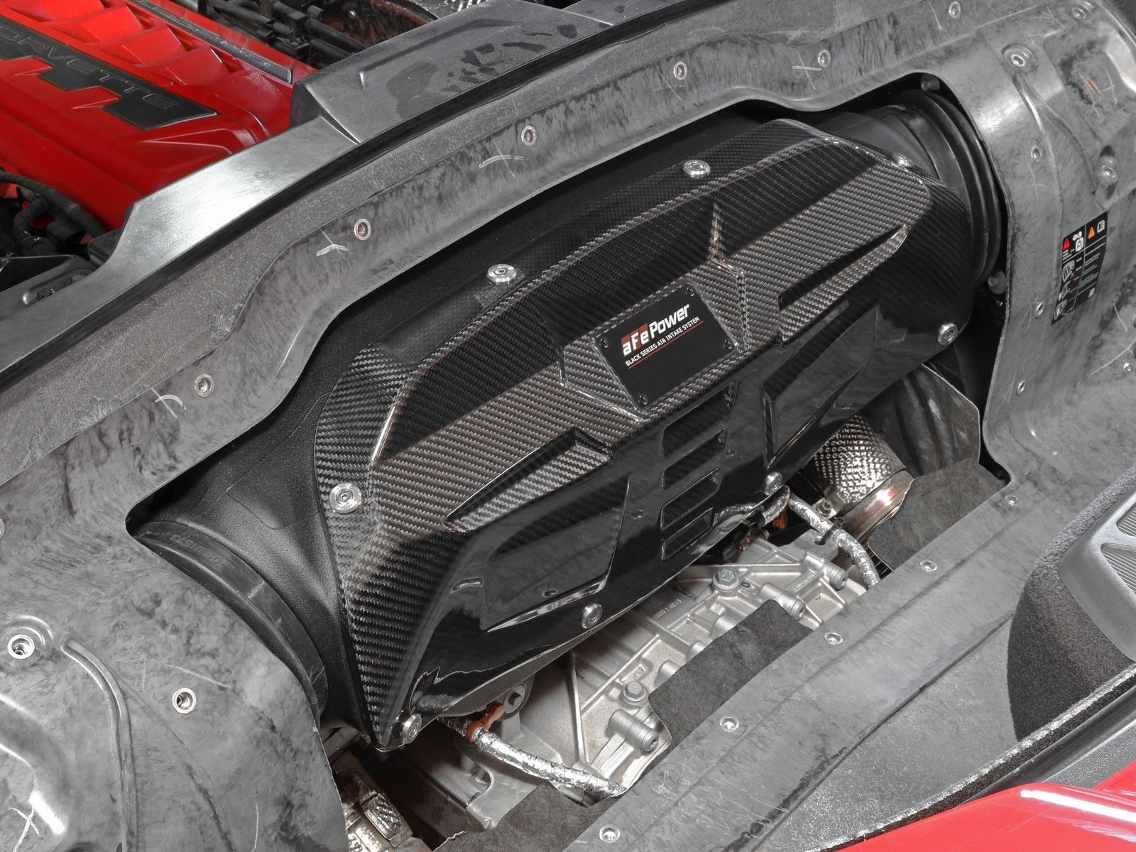 2020-2022 Corvette C8 aFe Black Series Carbon Fiber Cold Air Intake System With Pro DRY S Filters