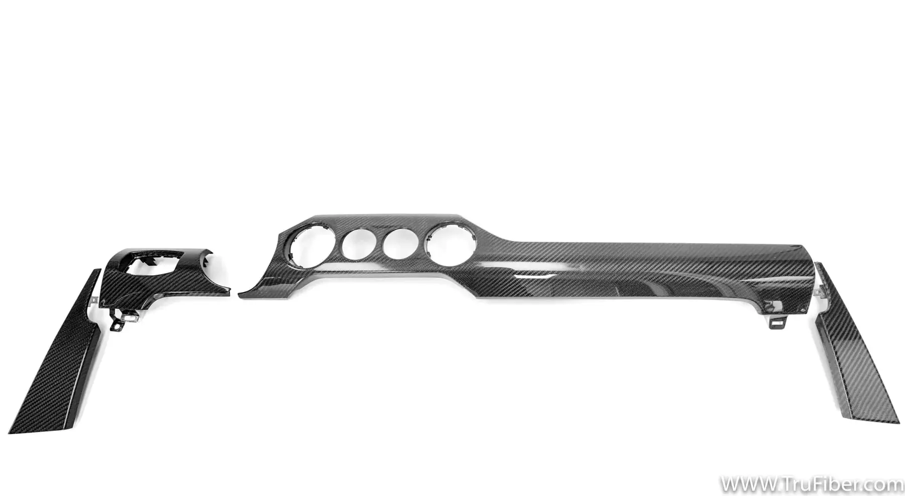 2015-2023 Ford Mustang Carbon Fiber Dash Kit with Gauges 4PC