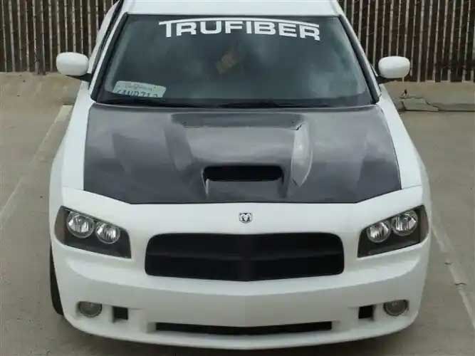 2006-2010 Dodge Charger SRT-8 Functional Ram Air Carbon Fiber Hood