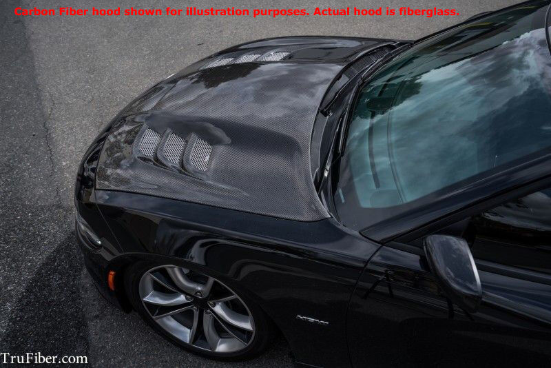 2015-2023 Dodge Charger A80 Fiberglass Heat Extractor Hood