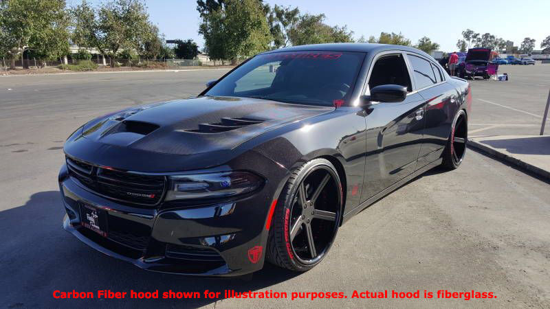2015-2023 Dodge Charger A80 Fiberglass Heat Extractor Hood