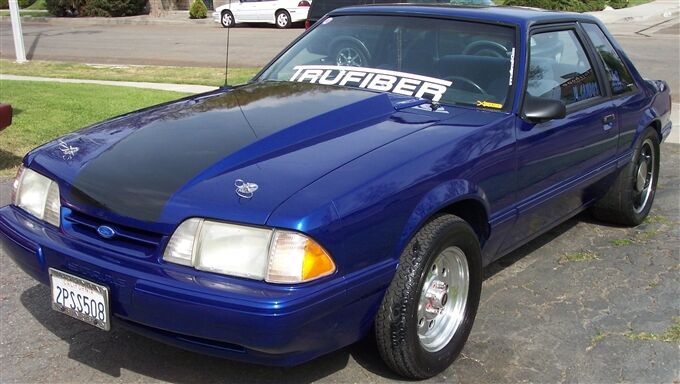 1987-1993 Ford Mustang 3" Cowl Induction Fiberglass Heat Extractor Hood