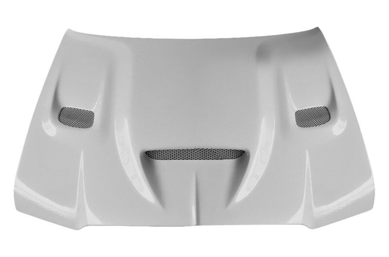 2005-2010 Chrysler 300/C Amerihood HellCat Dual-Functional Ram Air Fiberglass Hood - C305AHCATFHW