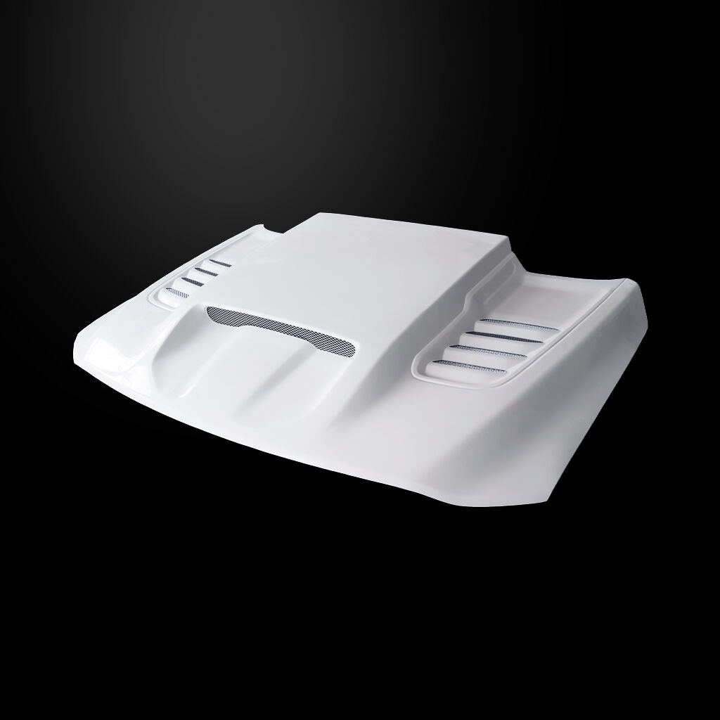 2021-2024 Ram 1500 TRX RIP-Style Dual-Functional Ram Air Fiberglass Hood - DTX21AHRIPFHW
