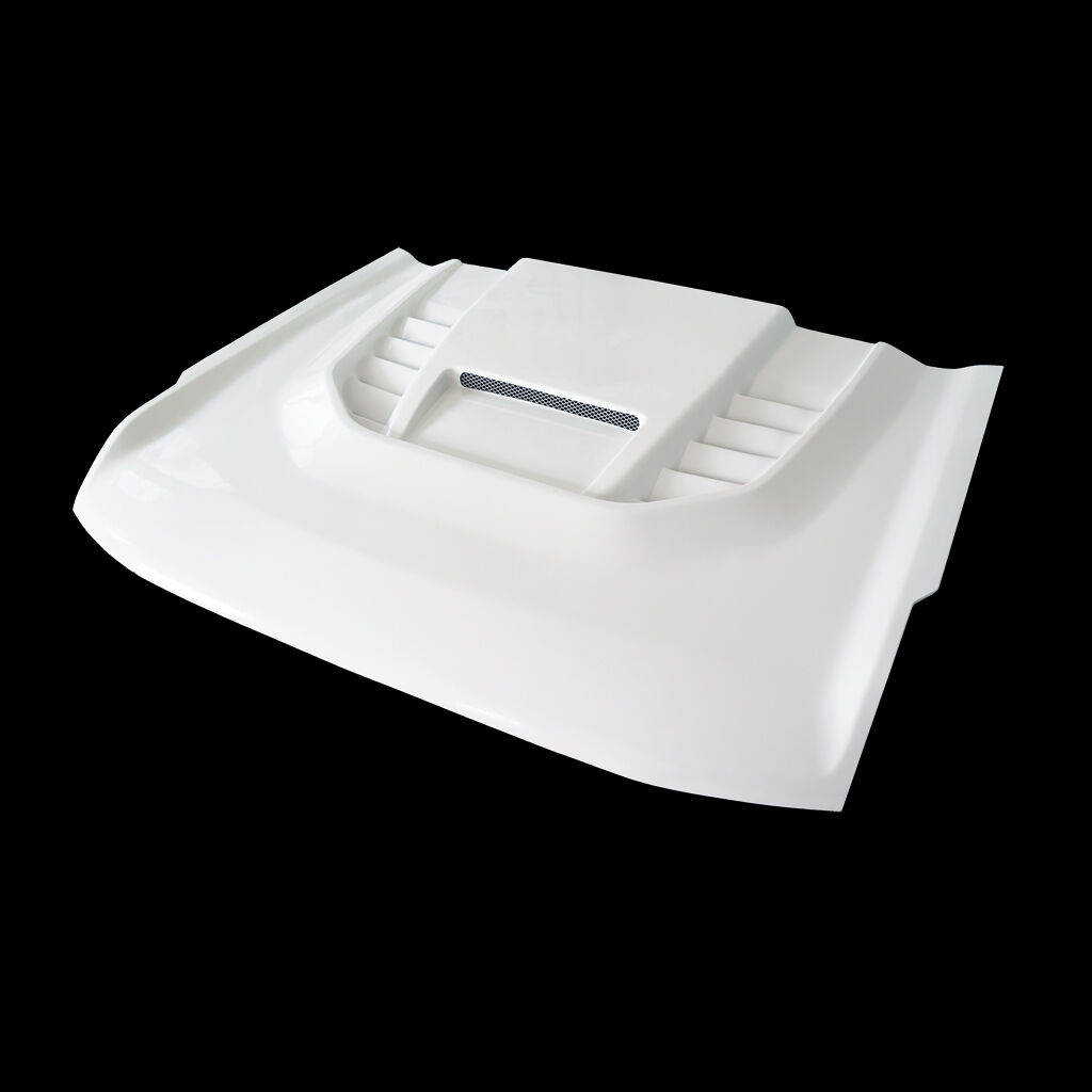2021-2024 Ford Bronco Non-Sport STM Dual-Functional Ram Air Fiberglass Hood - FB21AHSTMFHW